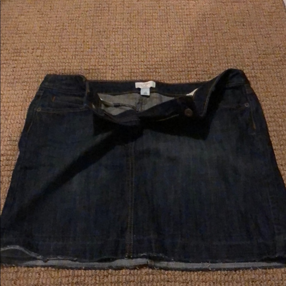 ANNE TAYLOR LET FT JEAN SKIRT 14 PETITE